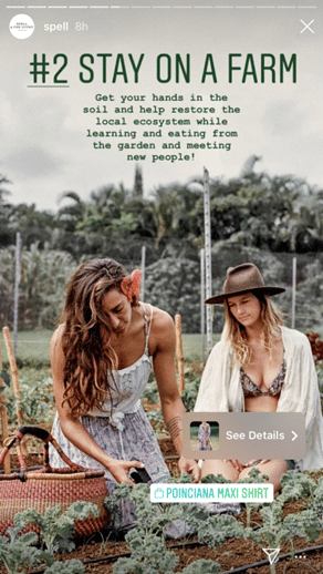 example of instagram shoppable story
